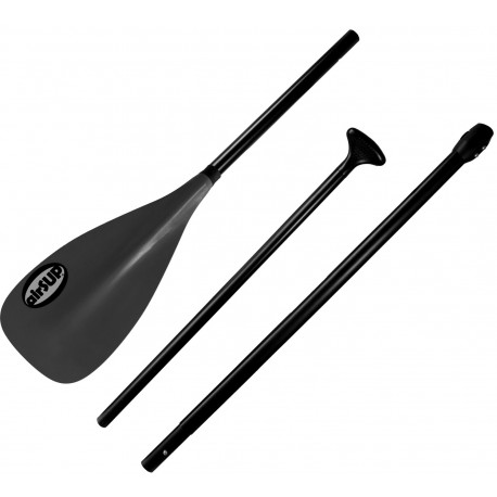airSUP アルミ・3ピース・パドル for スタンドアップパドルボード SUP 165-209cm お好みのサイズに長さを調節できる 小判形 Black