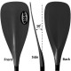 airSUP アルミ・3ピース・パドル for スタンドアップパドルボード SUP 165-209cm お好みのサイズに長さを調節できる 小判形 Black