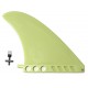 saruSURF センターフィン Safety Flex Soft ソフトフレックス 7" for ロングボード SUP airSUP スクリュー付き (イェロー)