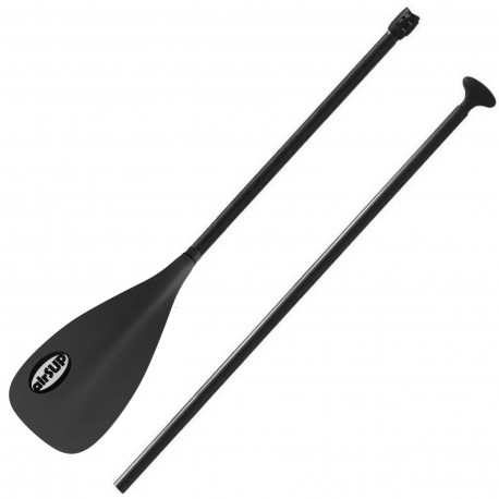 airSUP アルミ・2ピース・パドル for パドルボード SUP 165-205cm お好みのサイズに長さを調節できる 小判形 Black