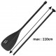 airSUP アルミ・2ピース・パドル for パドルボード SUP 165-205cm お好みのサイズに長さを調節できる 小判形 Black